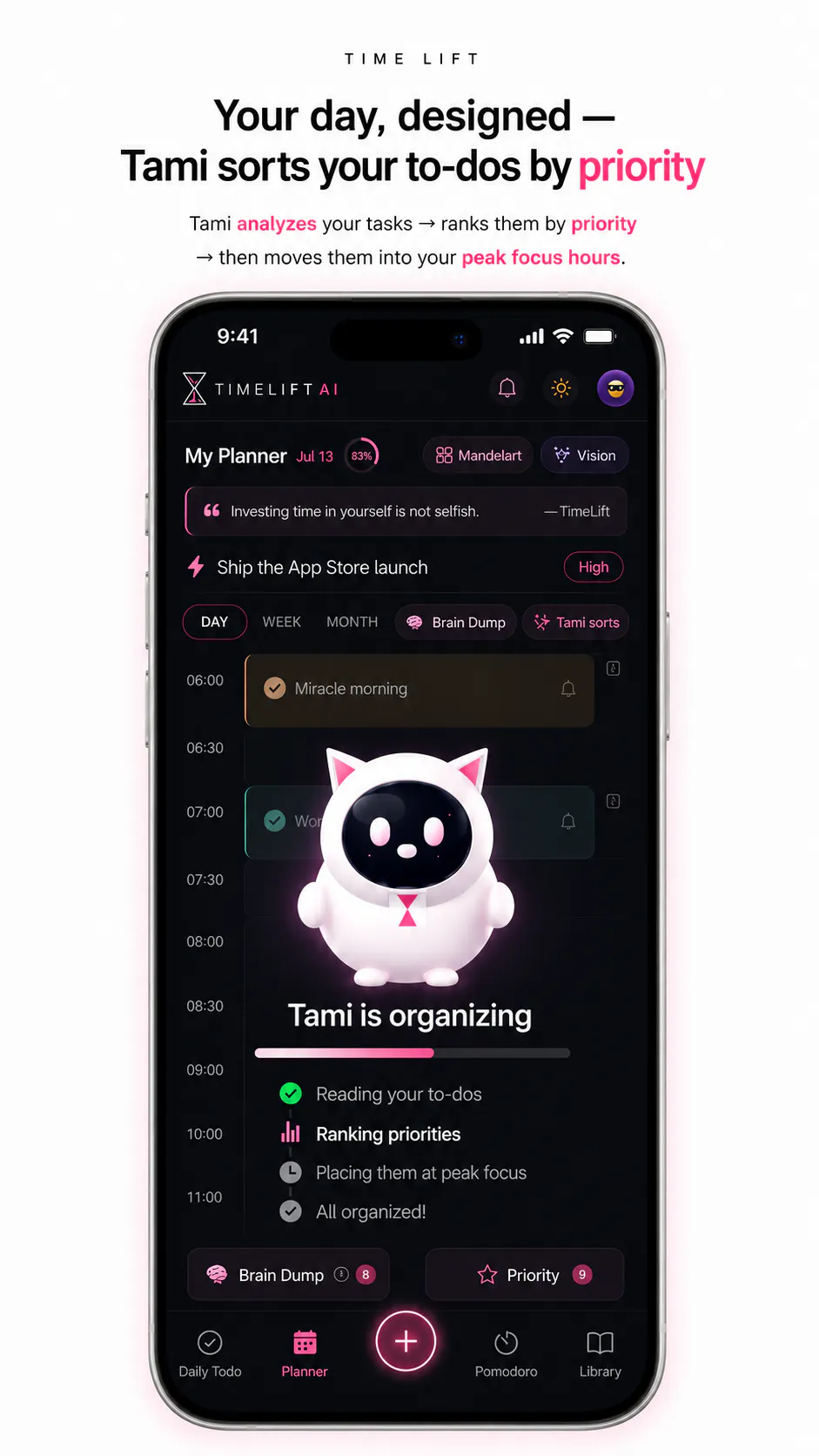 TimeLift — Voice AI Planner: Speak It. screenshot
