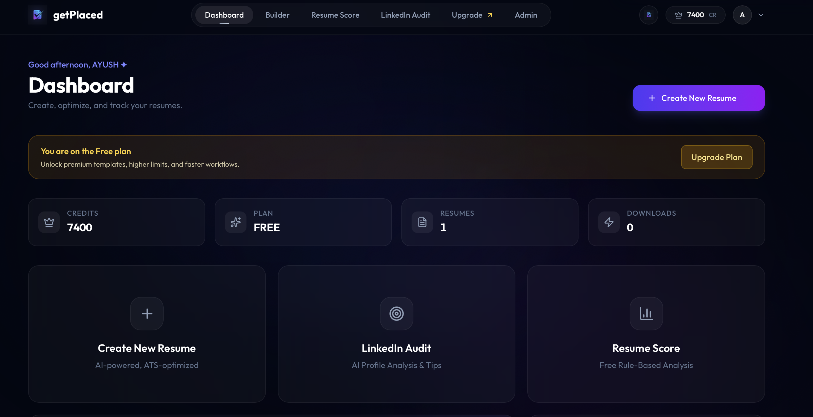 getPlaced - Screenshot 4 showing product features and functionality