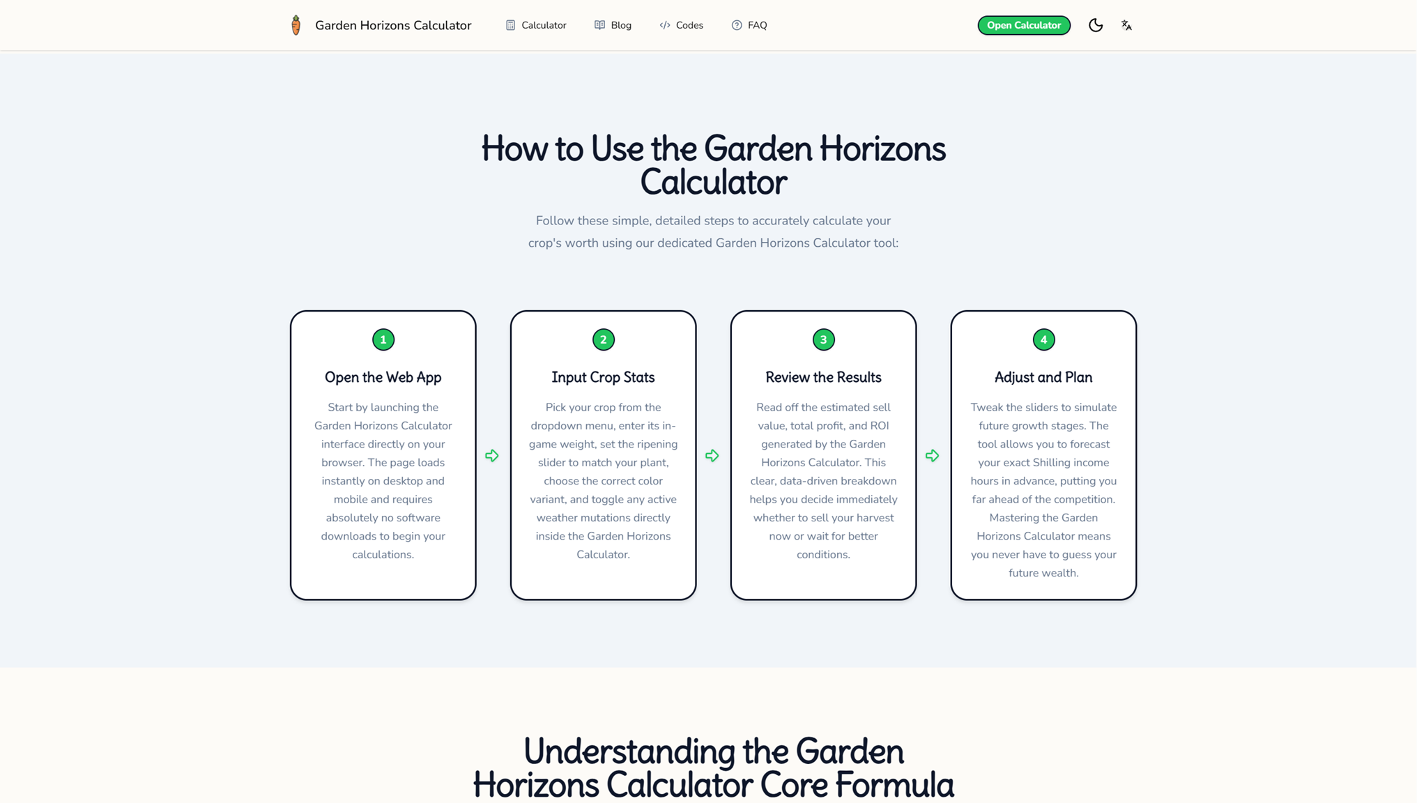 Garden Horizons Calculator - Screenshot 4 showing product features and functionality