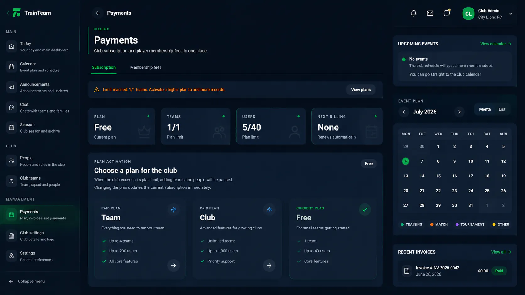 TrainTeam screenshot 2