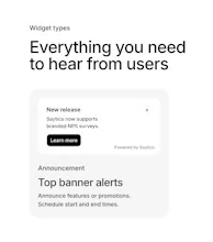 Widget feedback and analytics for SaaS gallery image