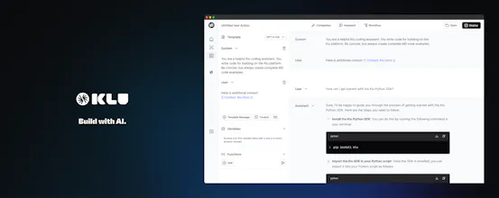 Klu.ai Public Beta gallery image