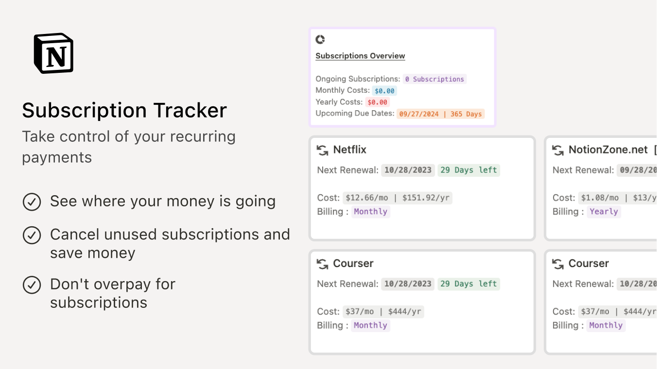 Notion Finance Tracker en doelplanner - Stroomlijn je financiën, stroomlijnen je leven media 5