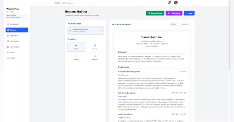 WorkInPilot screenshot 3