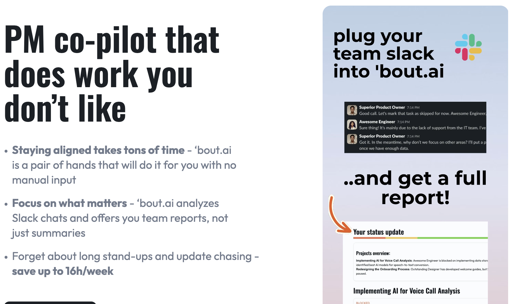 bout.ai — Upgrading team communication - Product Information