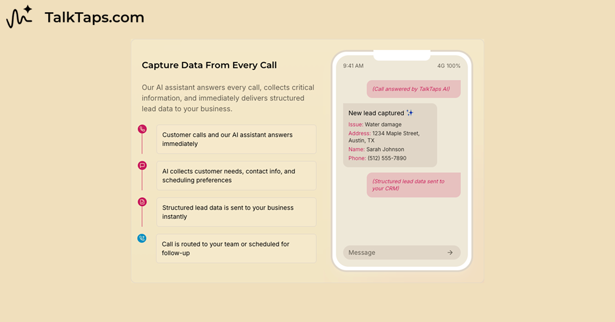 TalkTaps - Never miss a customer call again media 2