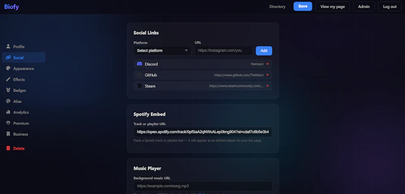 Biofy screenshot 2
