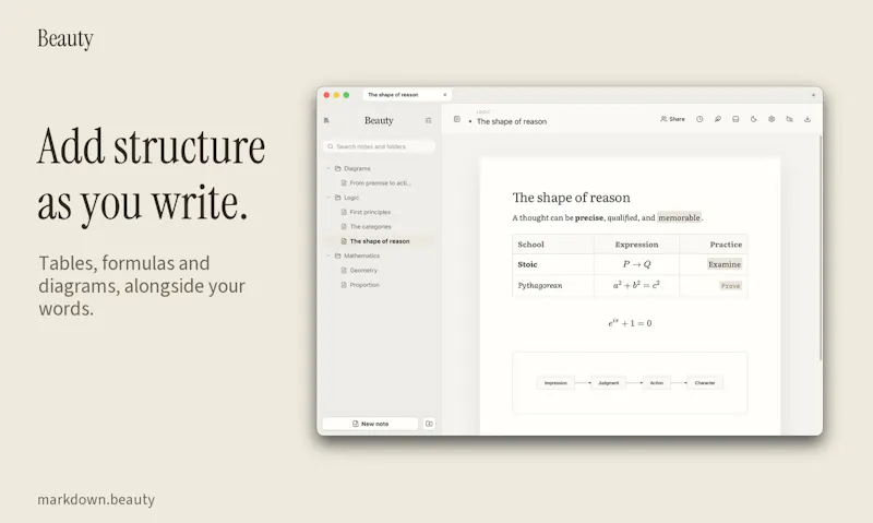 Beauty - Beautiful markdown notes screenshot 4