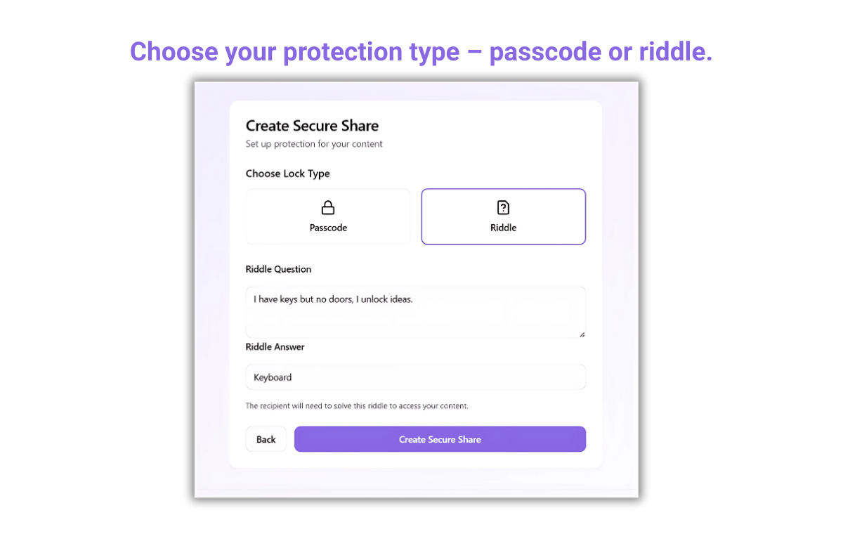 RiddleLok - Lock your links behind a riddle or passcode. media 2
