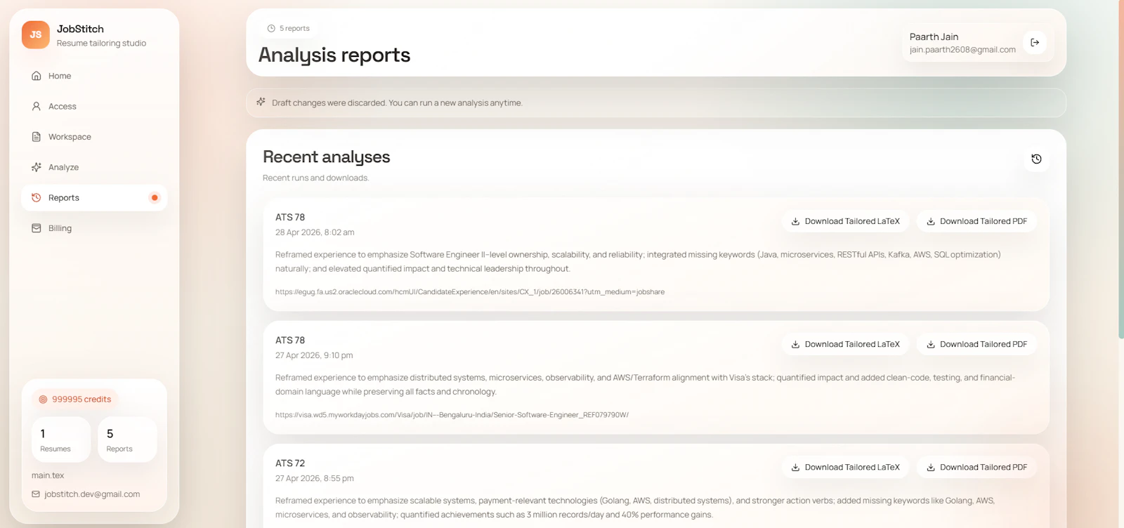 JobStitch screenshot 3