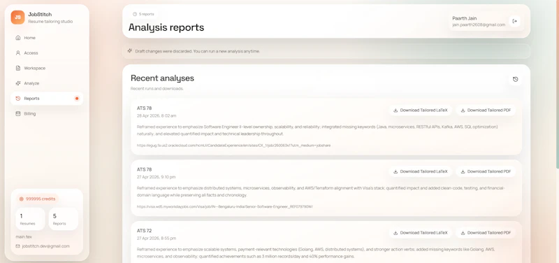 JobStitch screenshot 3