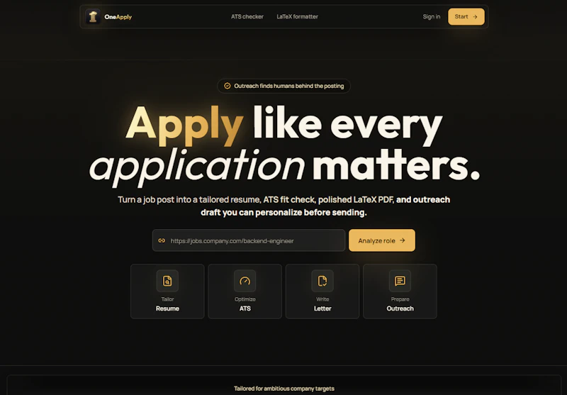 OneApply screenshot 1