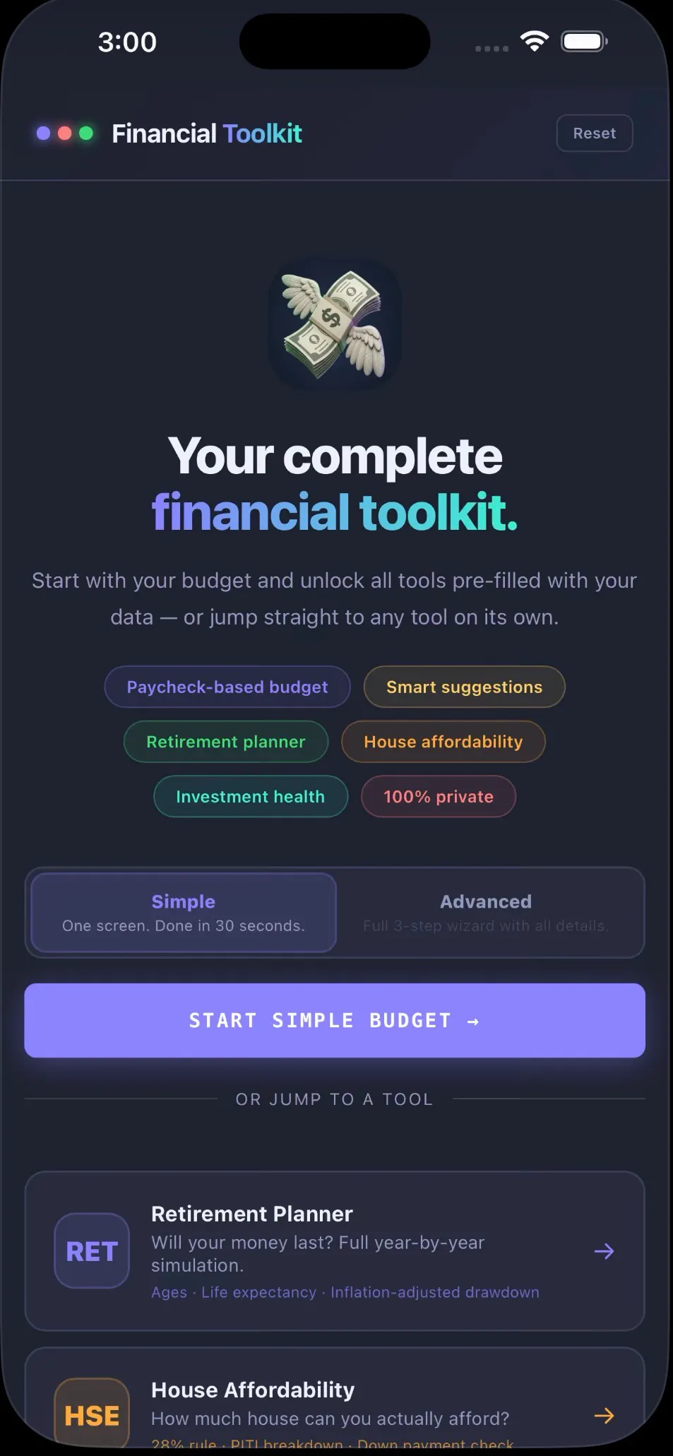 Financial Playbook App 제품 배너
