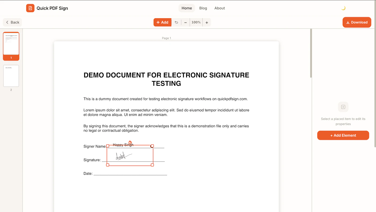 Quick PDF Sign screenshot 4