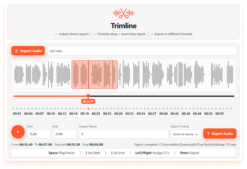 Trimline screenshot 1