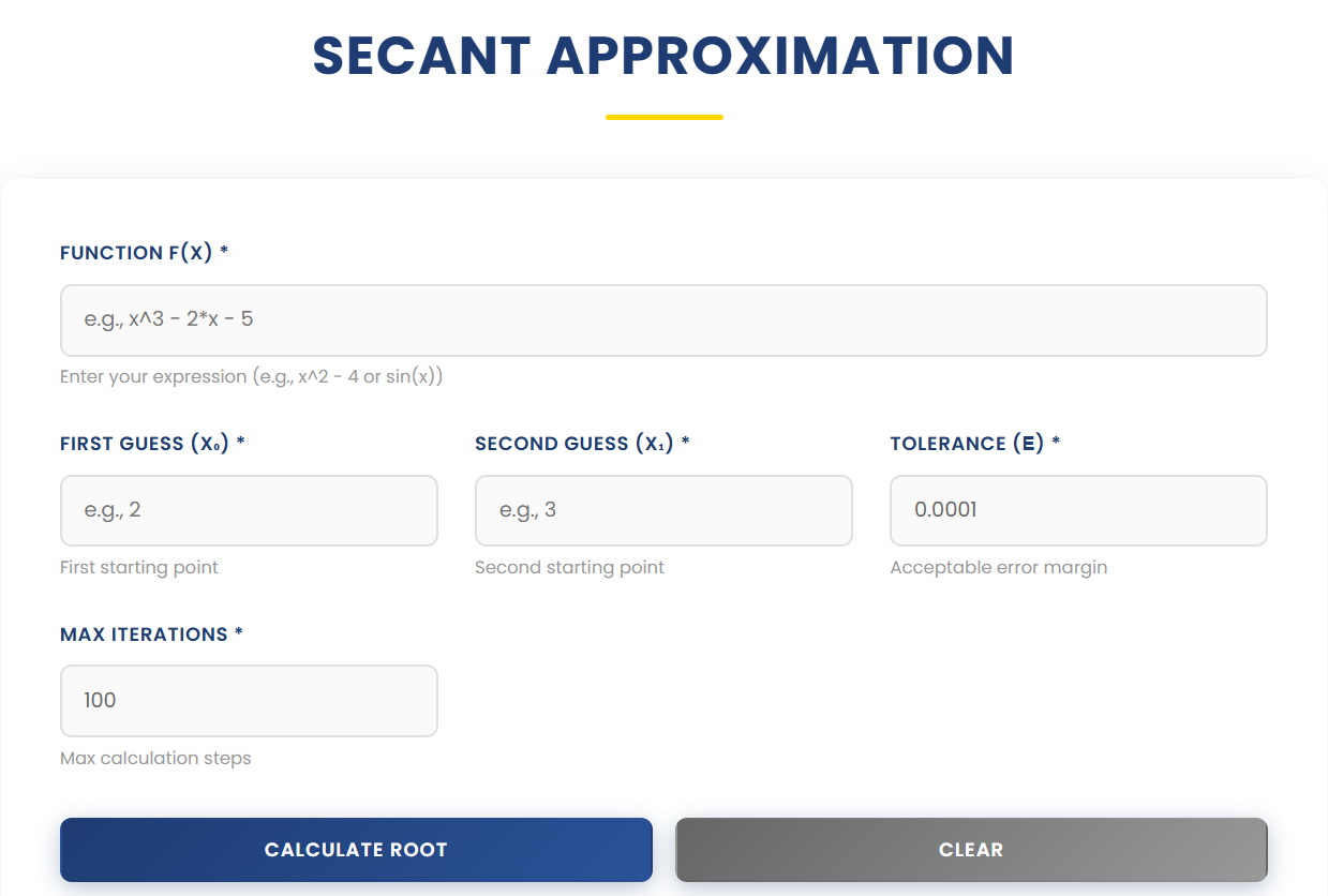 Secant Approximation | Ease Tools gallery image