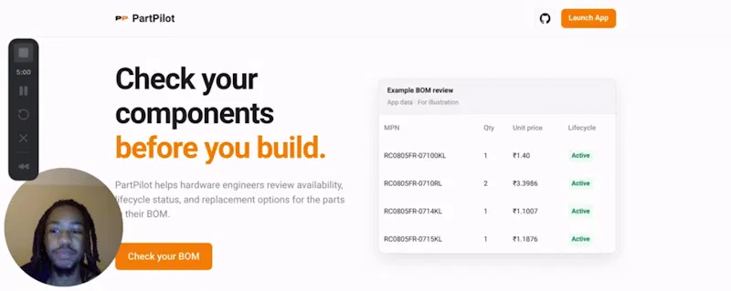 PartPilot screenshot 1 (video preview)