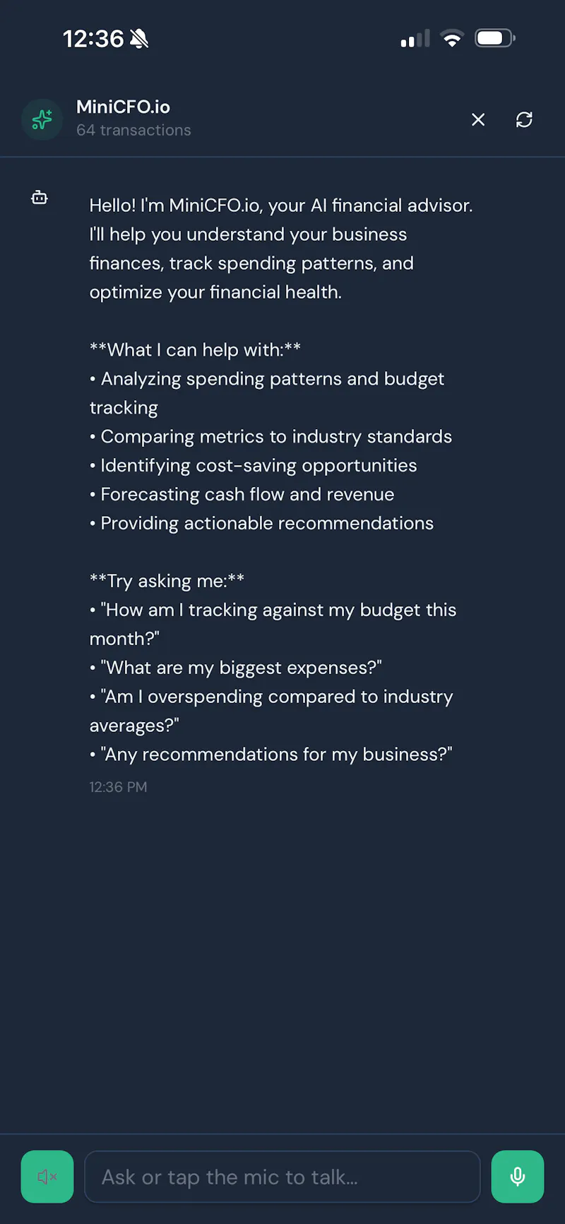 MiniCFO.io screenshot 3