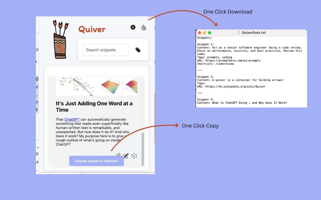 Quiver - менеджер фрагмента и расширитель текста media 5