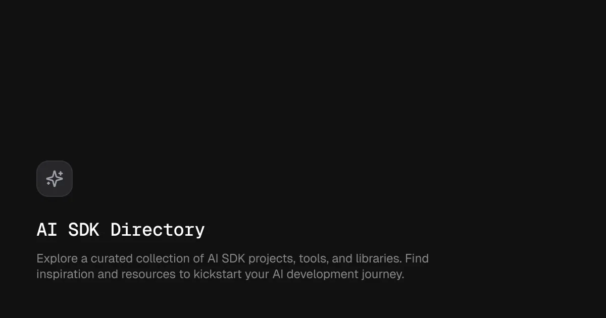 AI SDK Directory