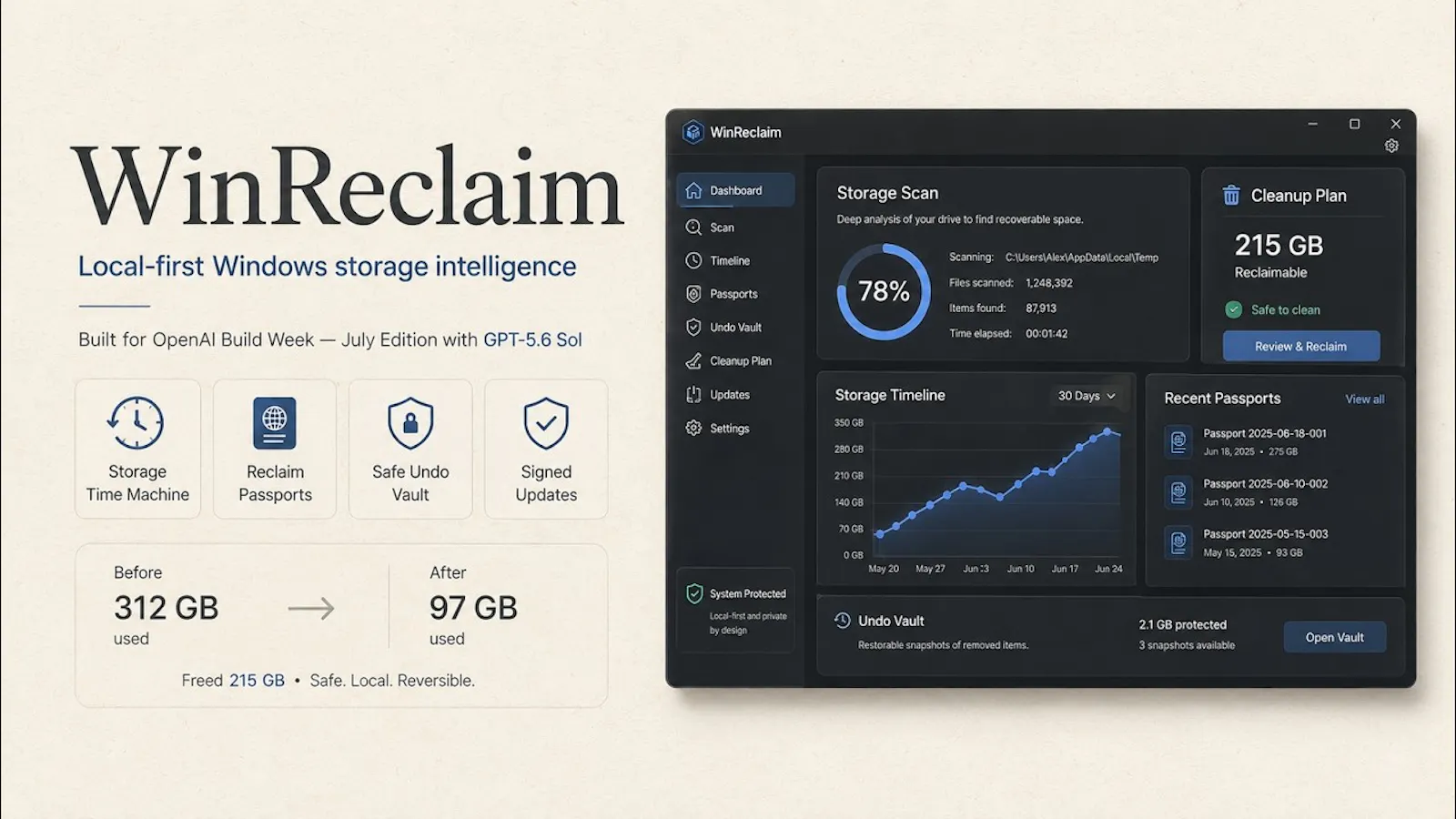 WinReclaim screenshot 1 (video preview)