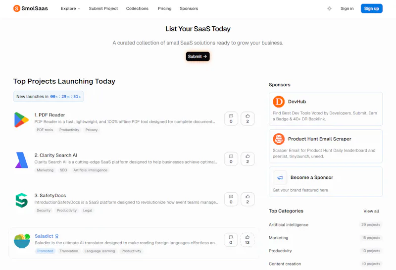 SmolSaas screenshot 1