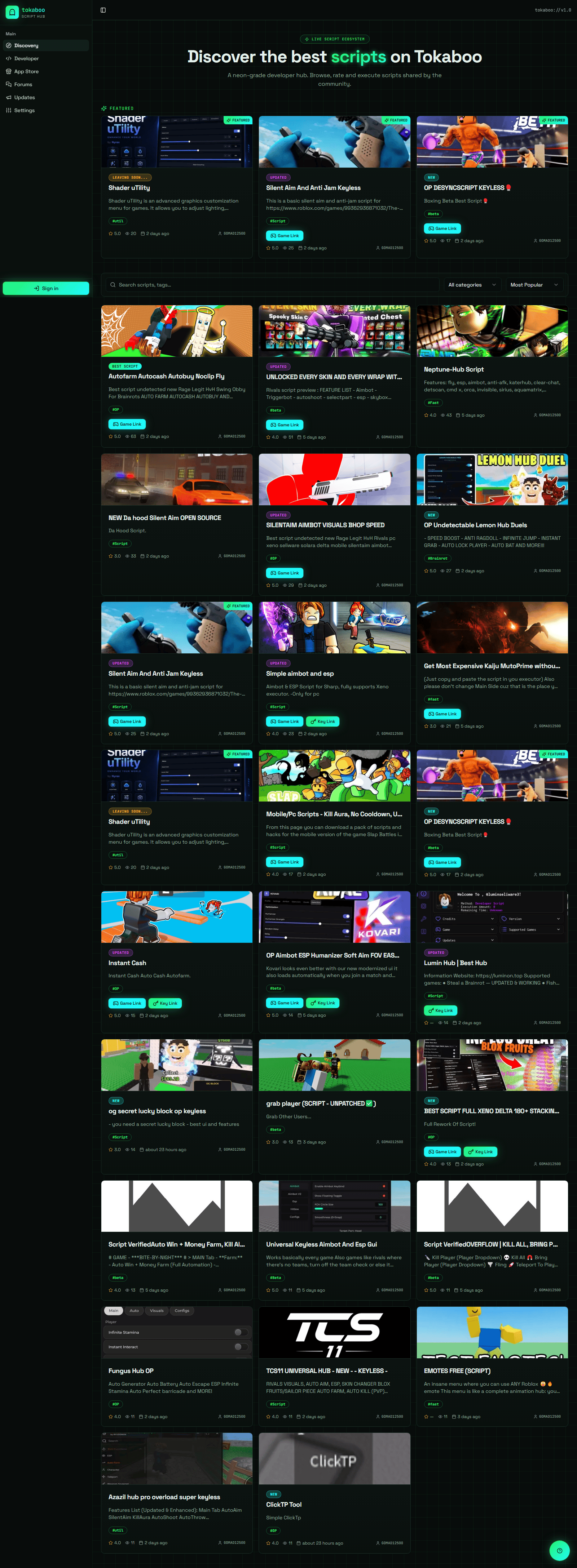 Tokaboo — Developer Script Hub gallery image