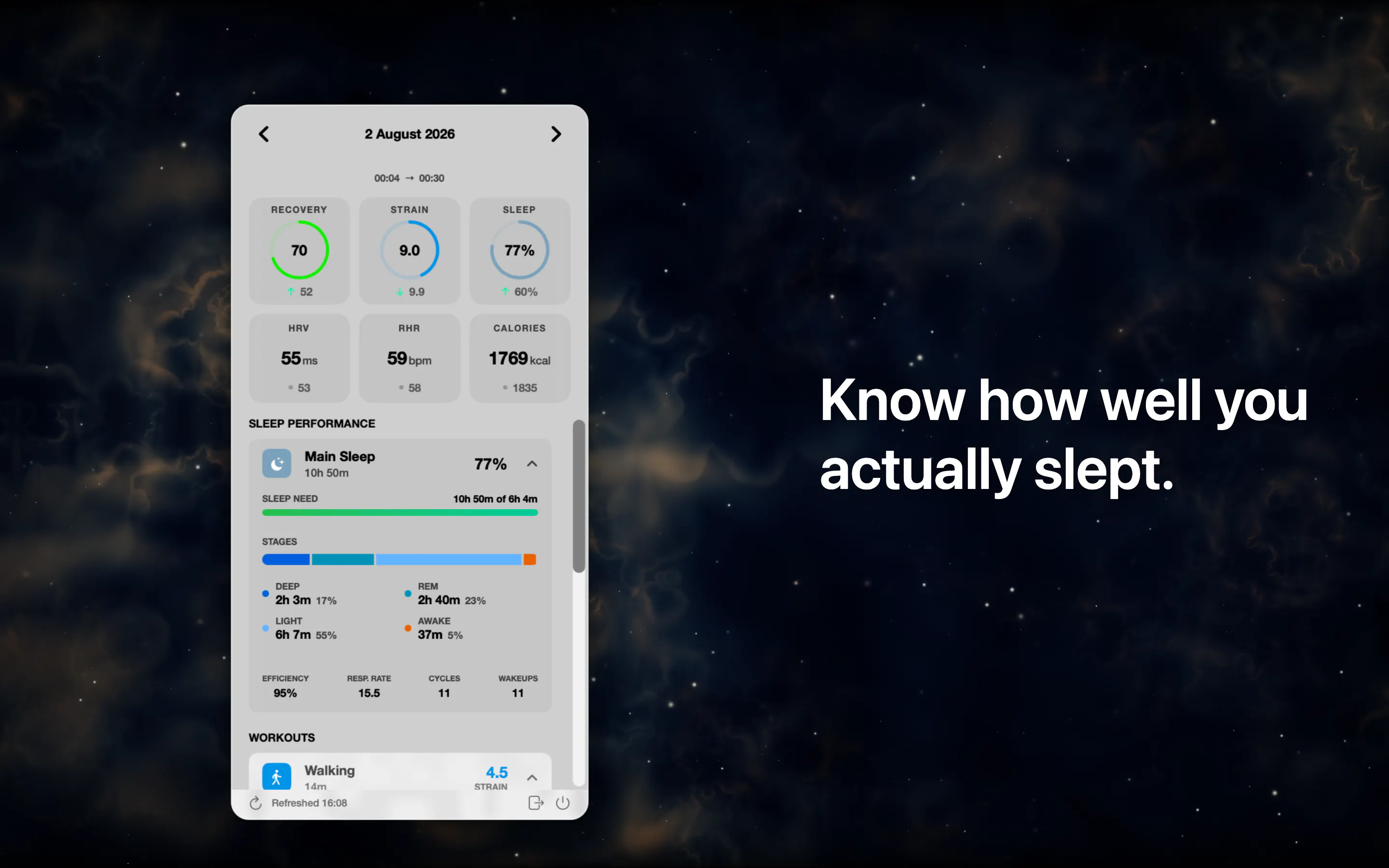 Aura for WHOOP: Menu Bar gallery image