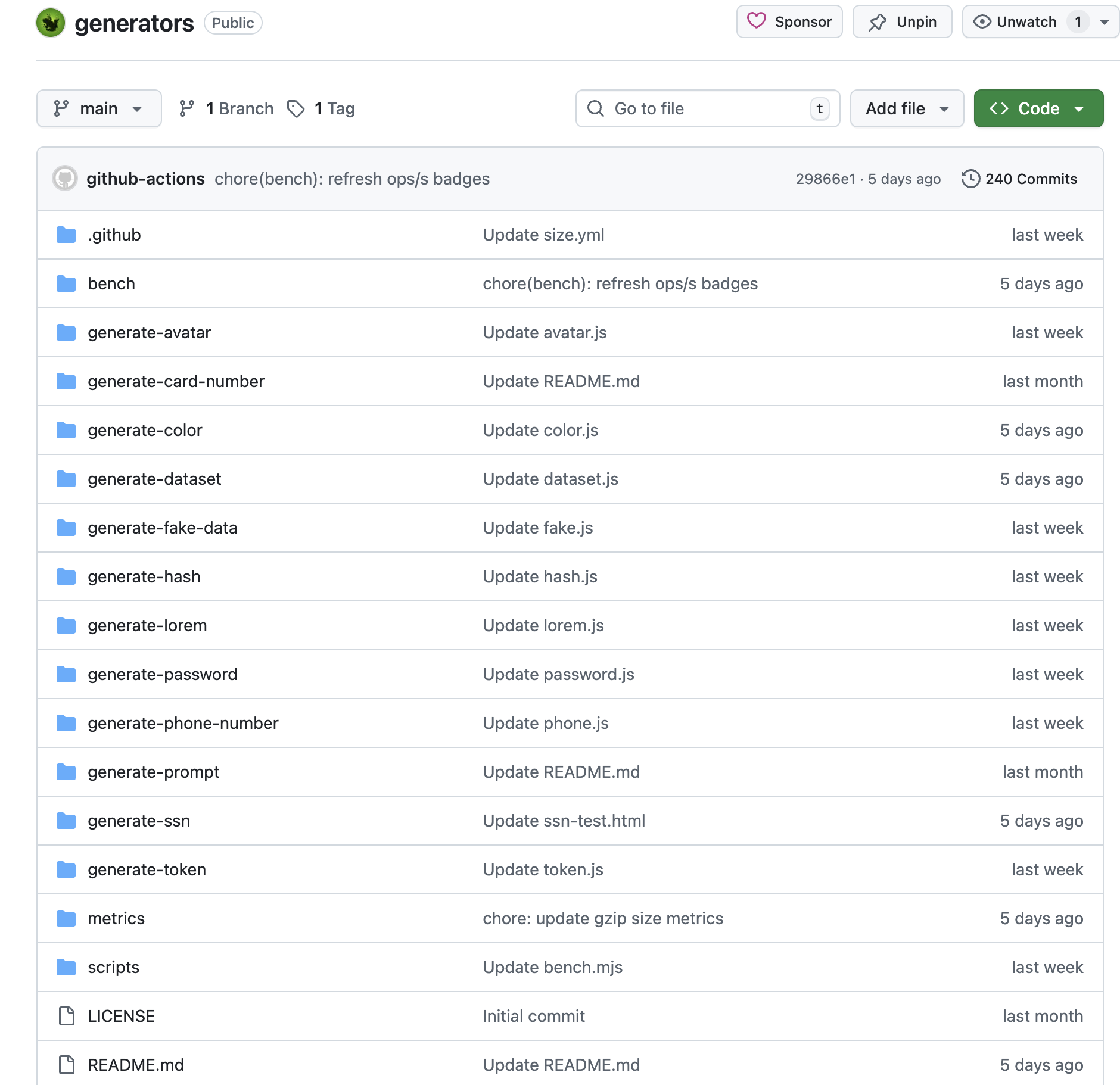 Generators - Main product screenshot demonstrating key features and user interface