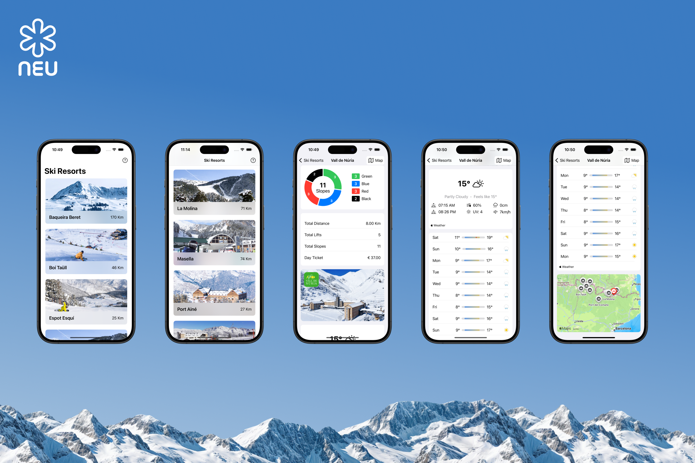 Neu - Apple Vision Pro 및 iOS 용 AR 스키 리조트 맵 미디어 13