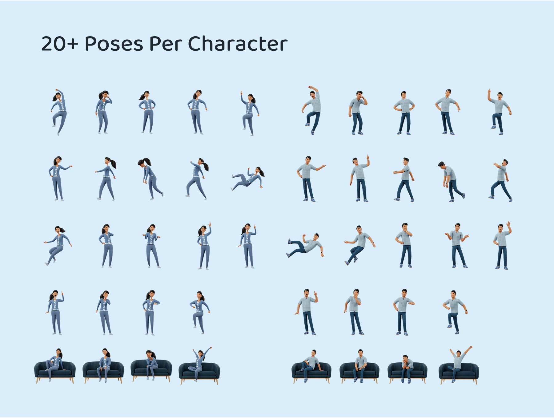 3D Characters Pose Library gallery image