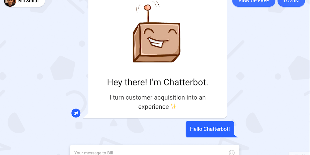 Chatterbot Engage with website visitors, generate qualified leads