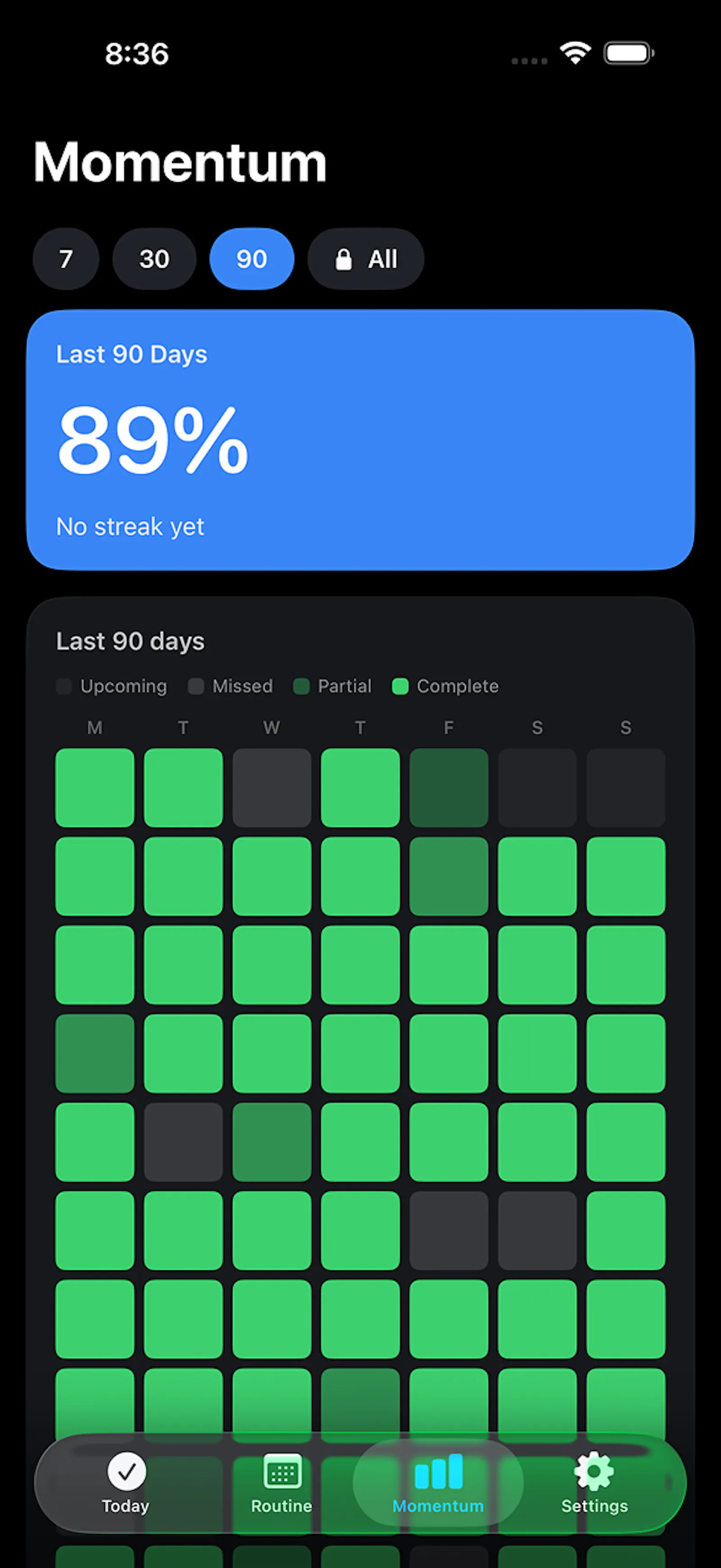 Momentum screenshot 1