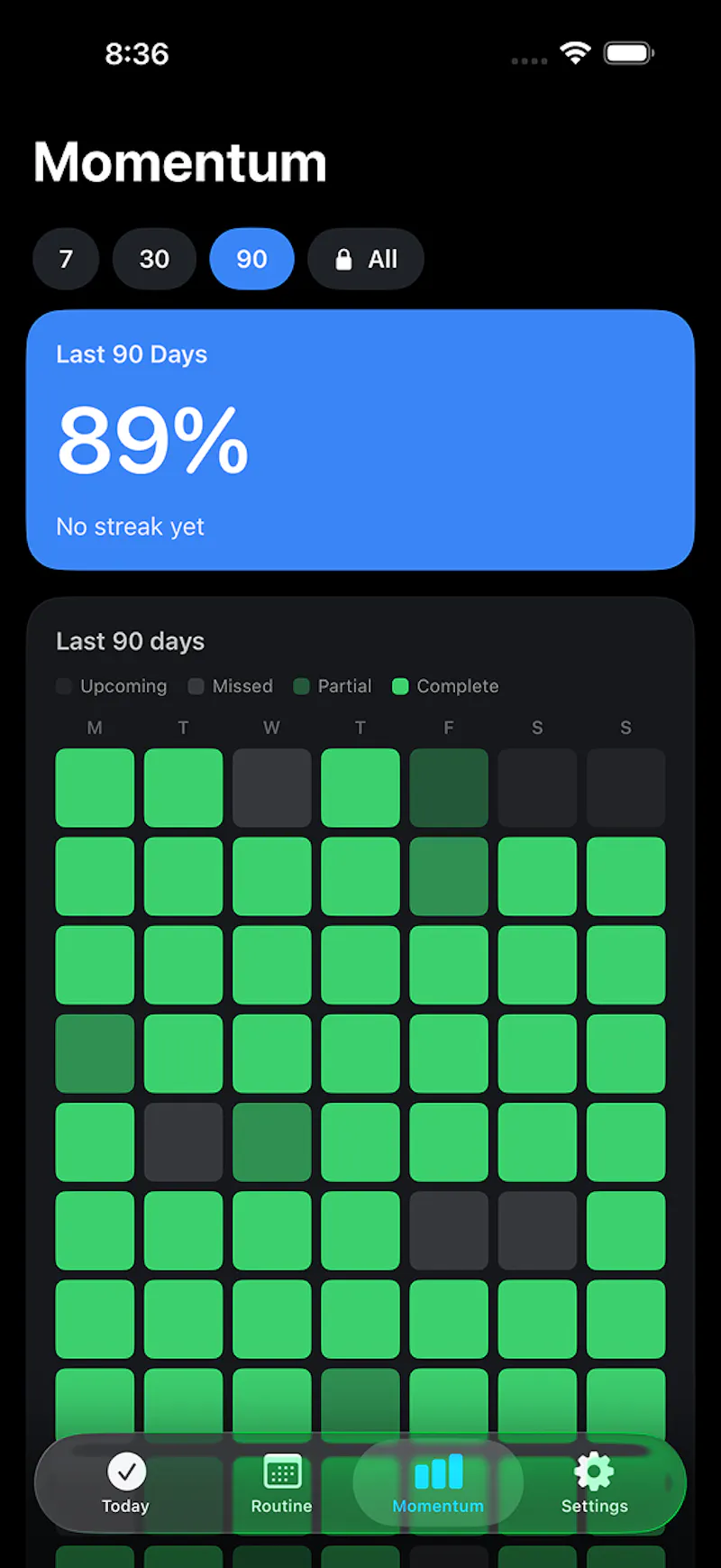 Momentum screenshot 1
