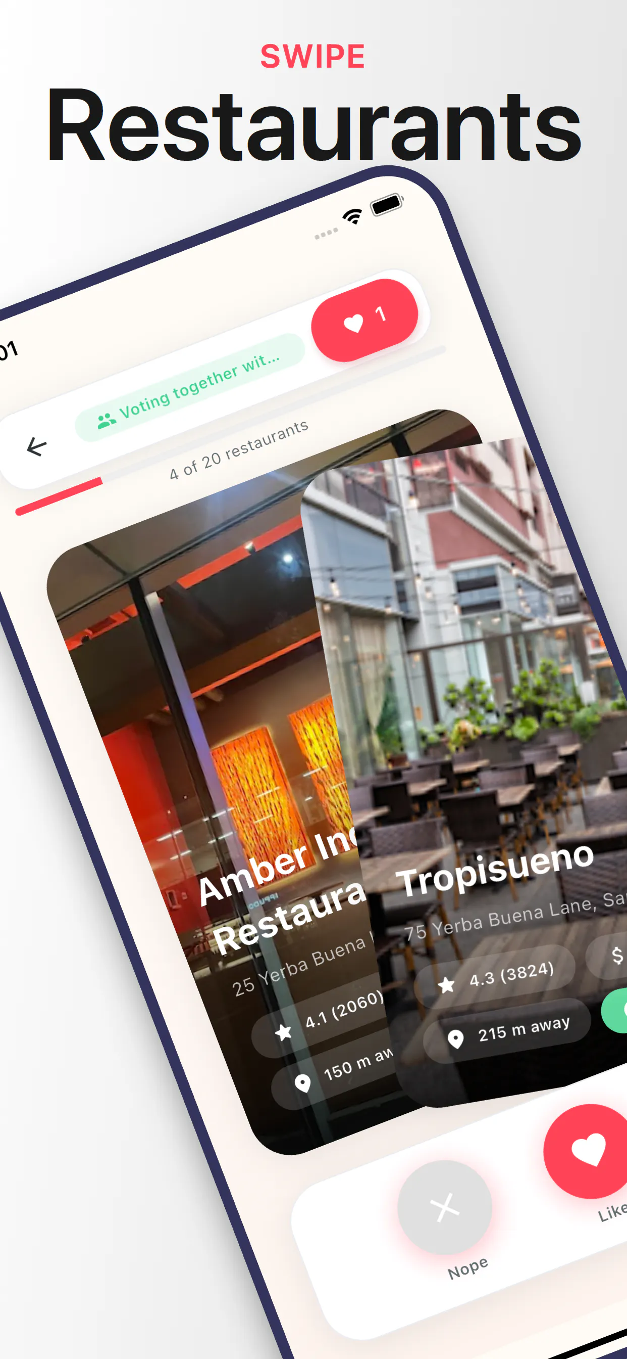 Dinner: Swipe to eat のプロダクトバナー