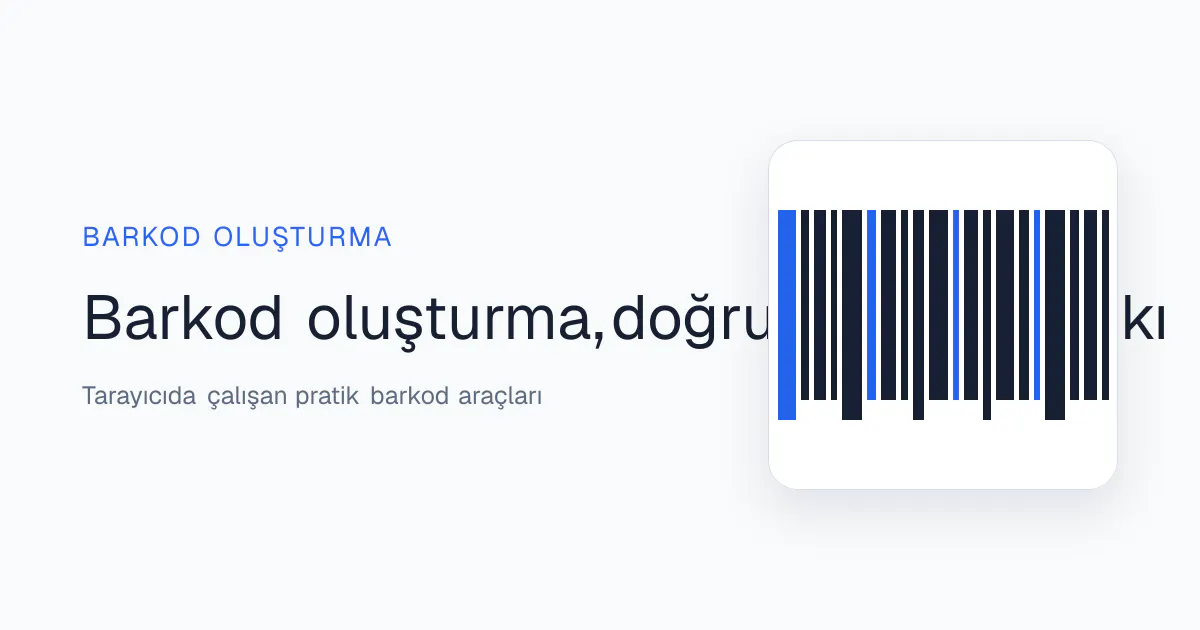 Barkod Oluşturma screenshot