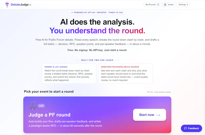 Debate Judge AI screenshot 1