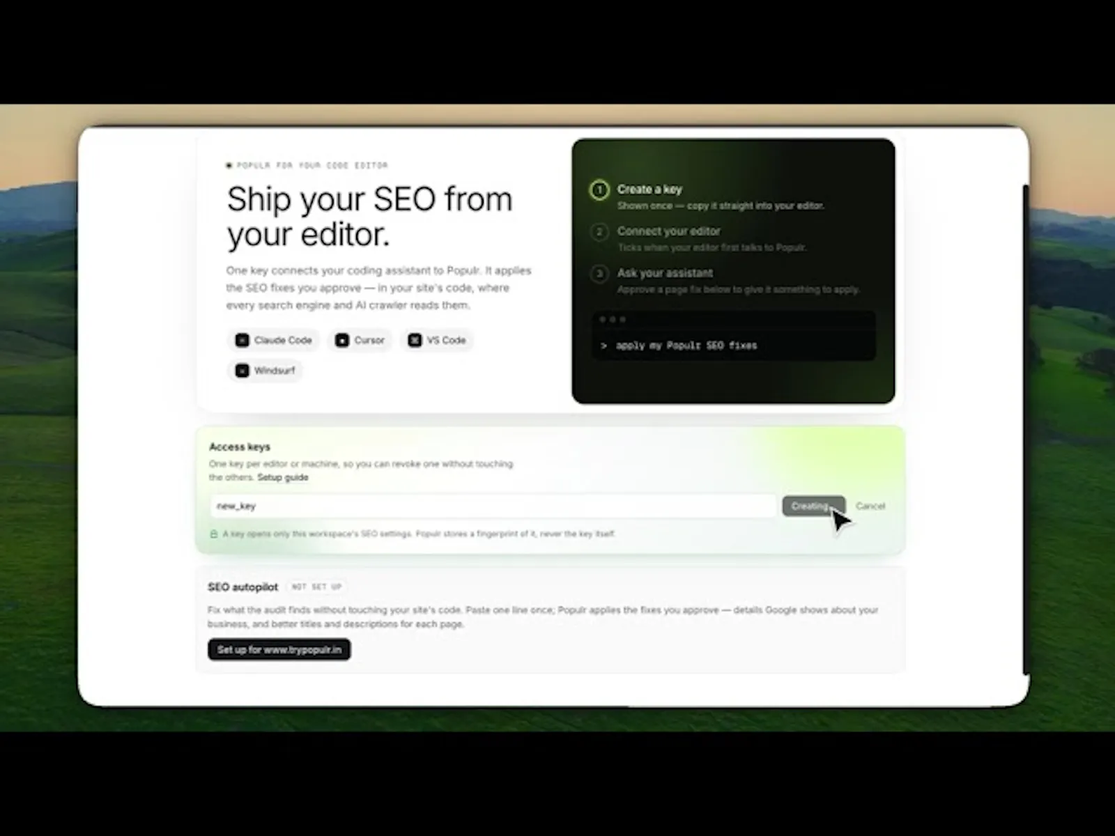 Populr SEO screenshot 1 (video preview)