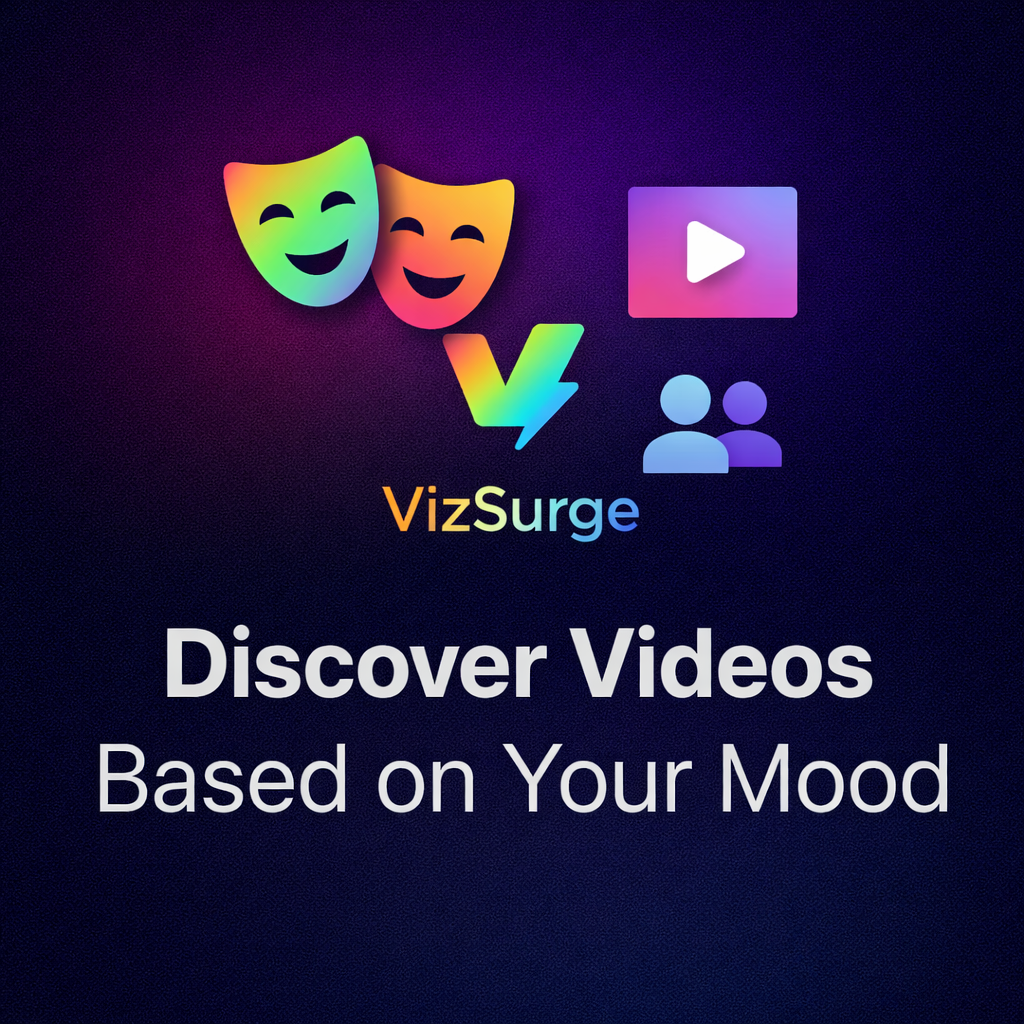 VizSurge 2.0 - Product Hunt launch logo and brand identity
