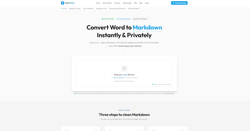 WordToMD — Word to Markdown Converter screenshot 1