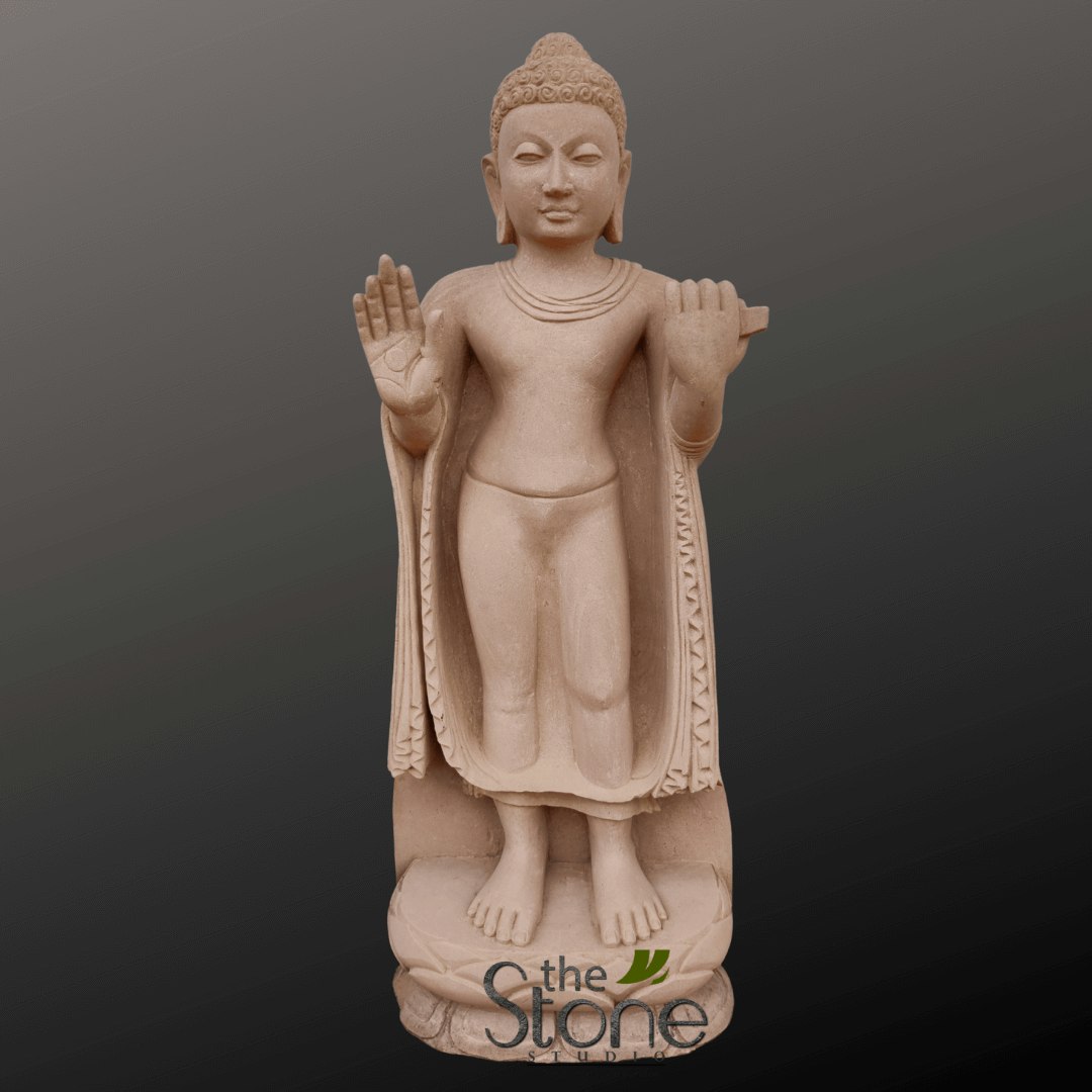 Statue debout du Bouddha media 2