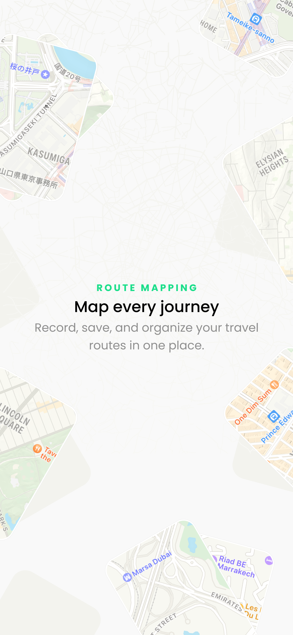 Route mapping: Snicket app - Main product screenshot demonstrating key features and user interface