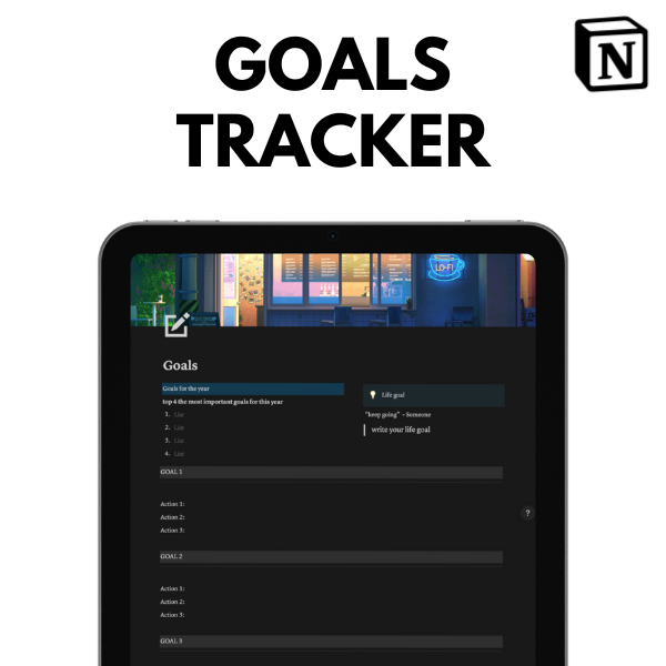 Notion Goals Tracker template