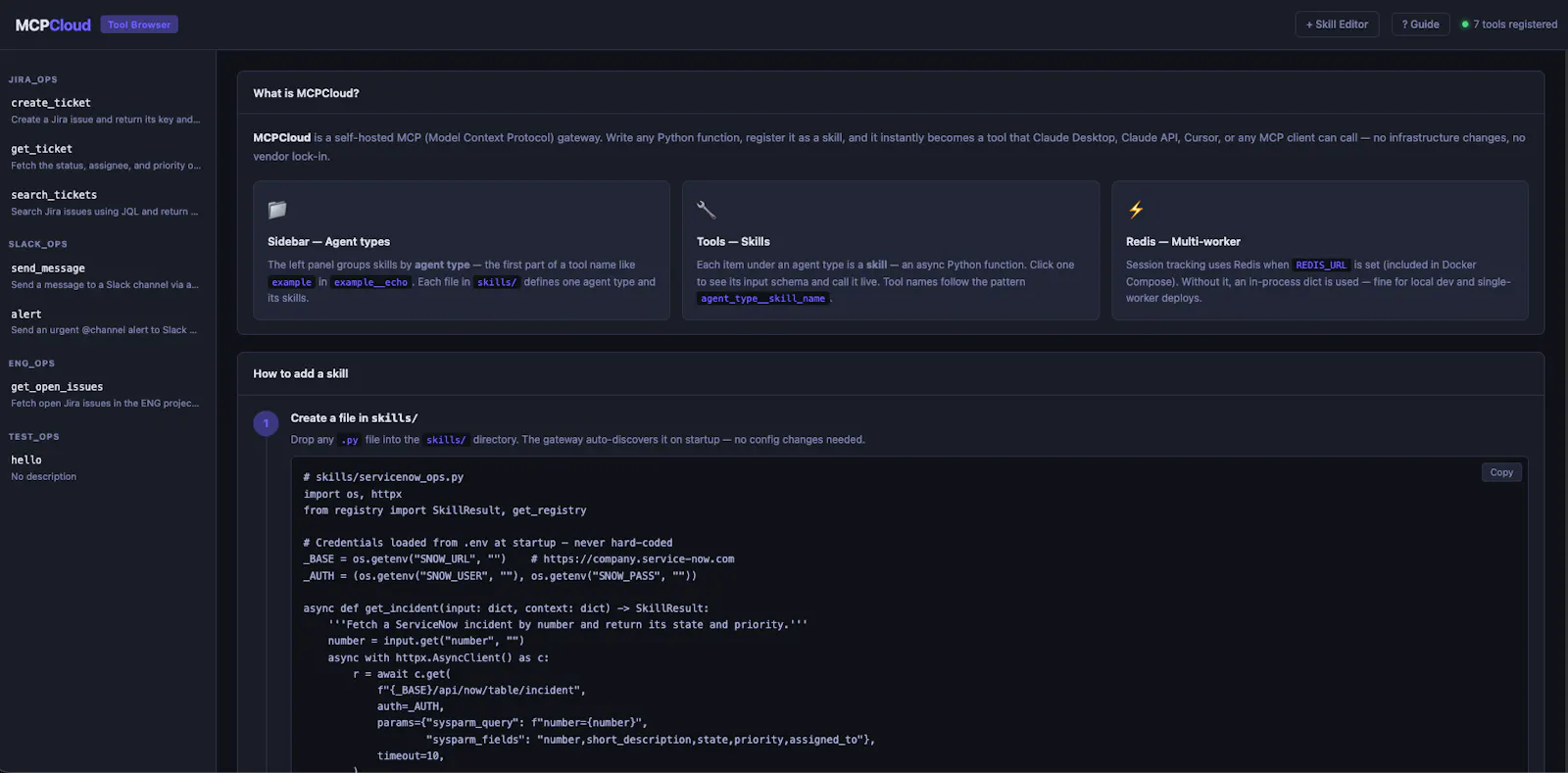 MCPCloud screenshot 3