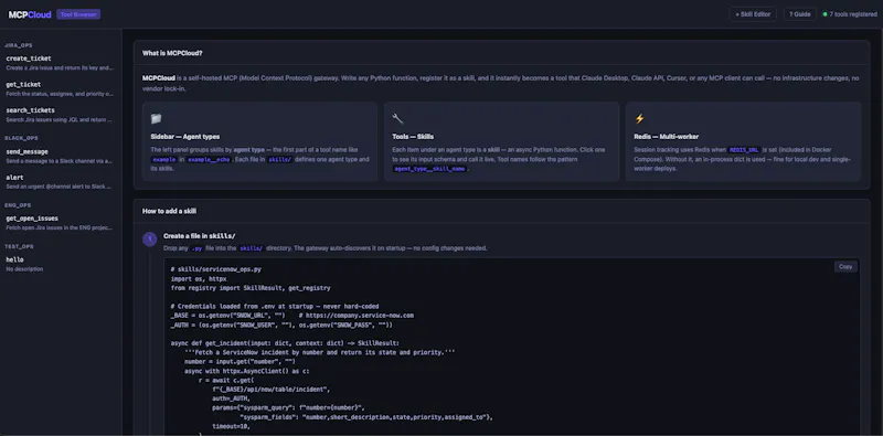 MCPCloud screenshot 3