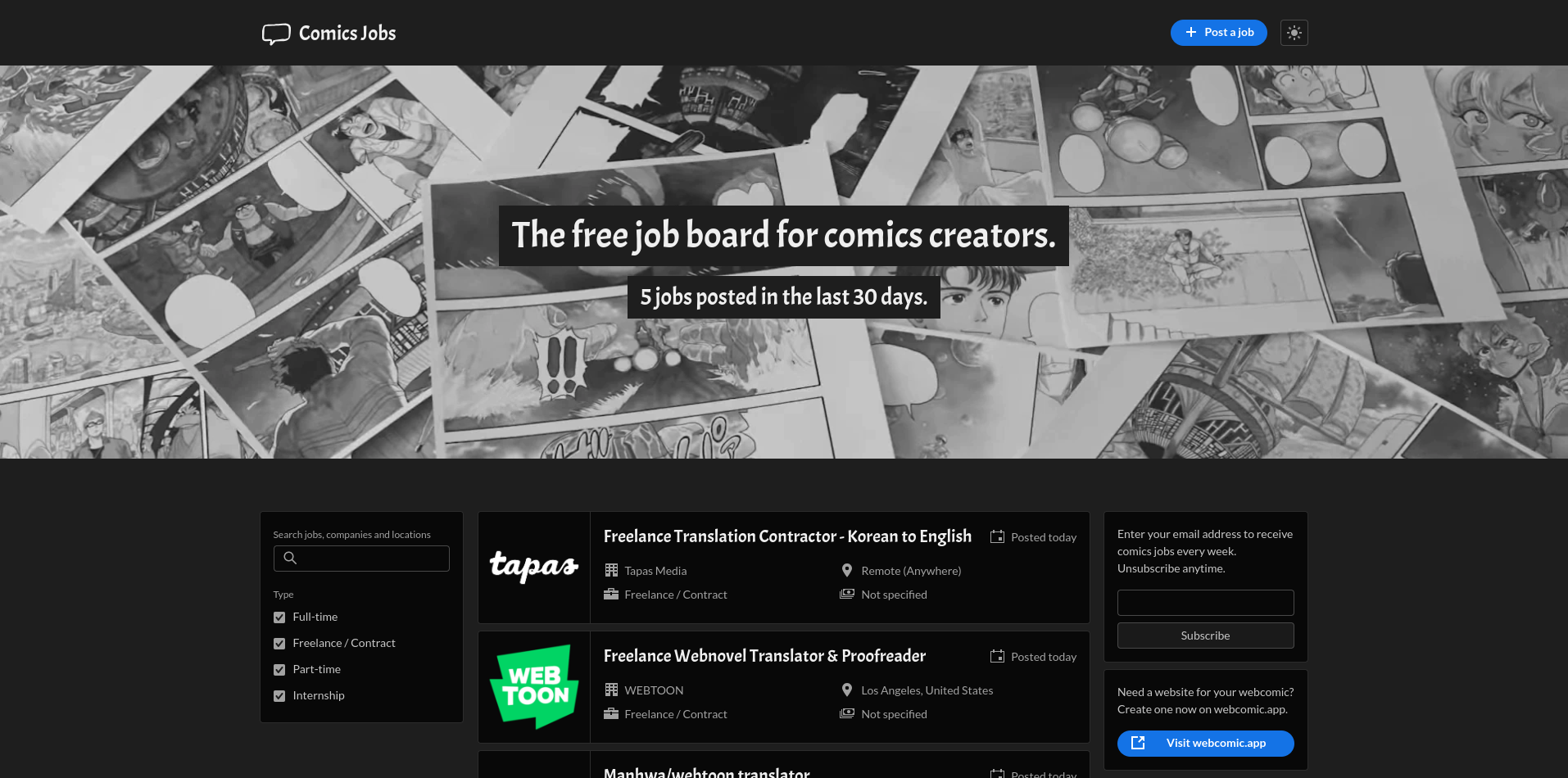 Comics Jobs gallery image