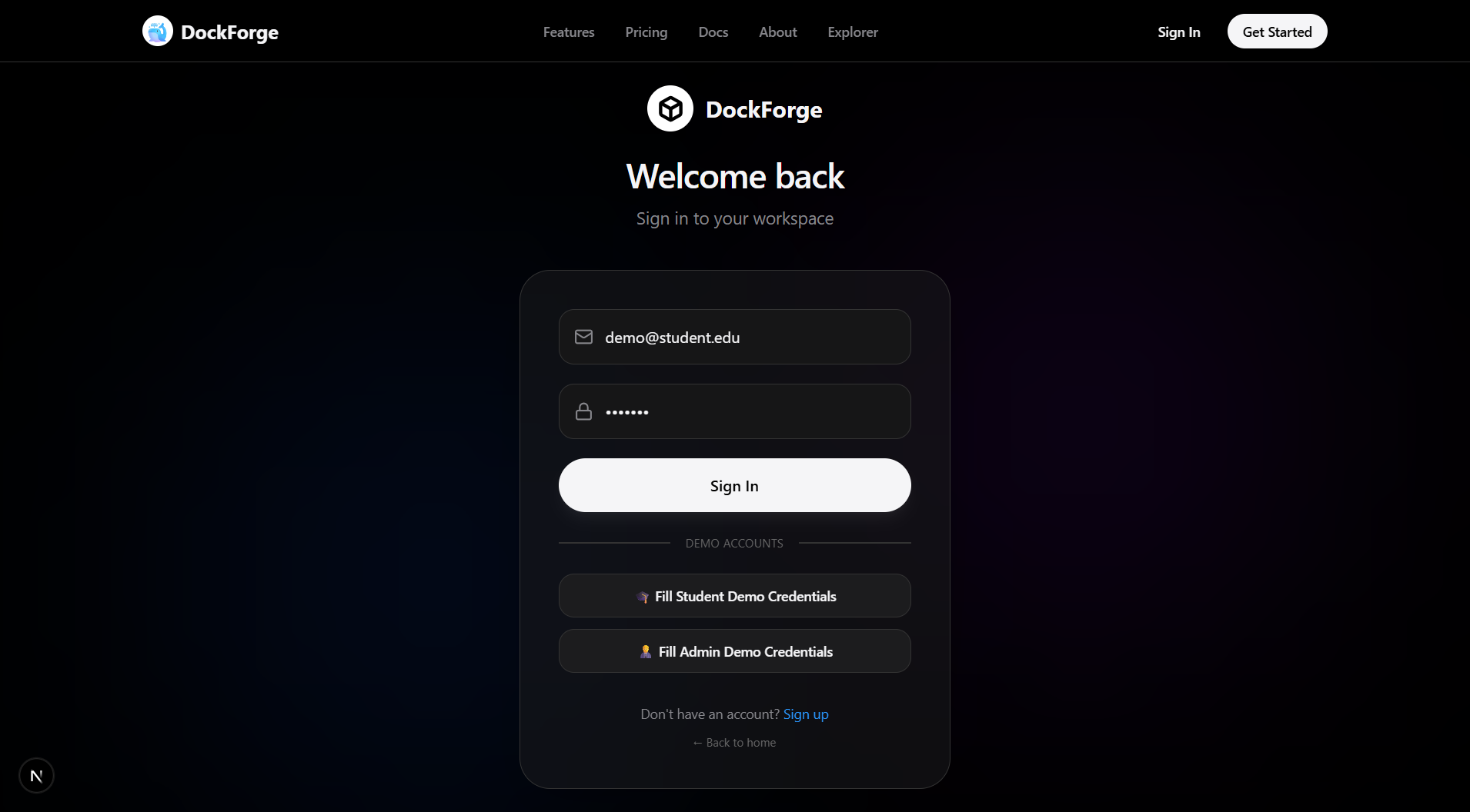 Dock Forge Docker Hosting Control Panel gallery image