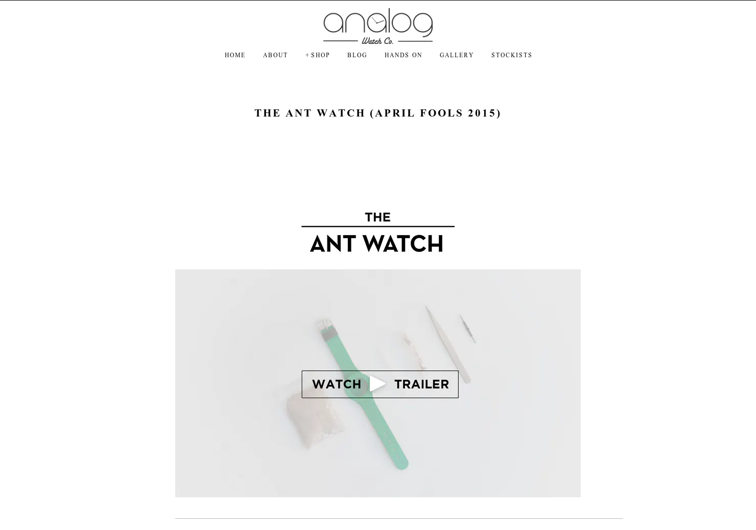 Ant Watch