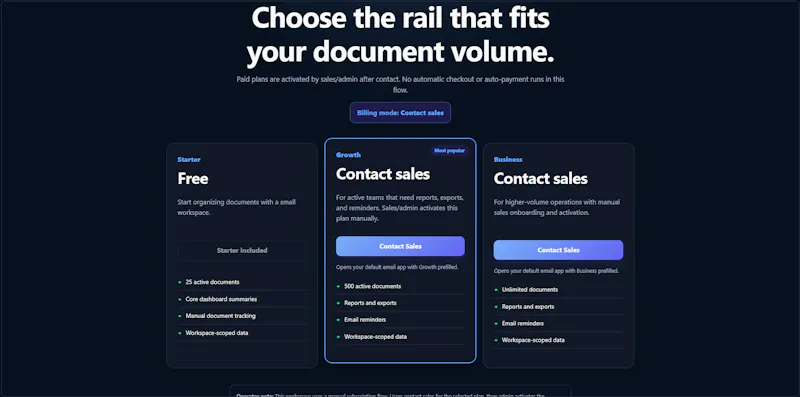 Ledgerail screenshot 2