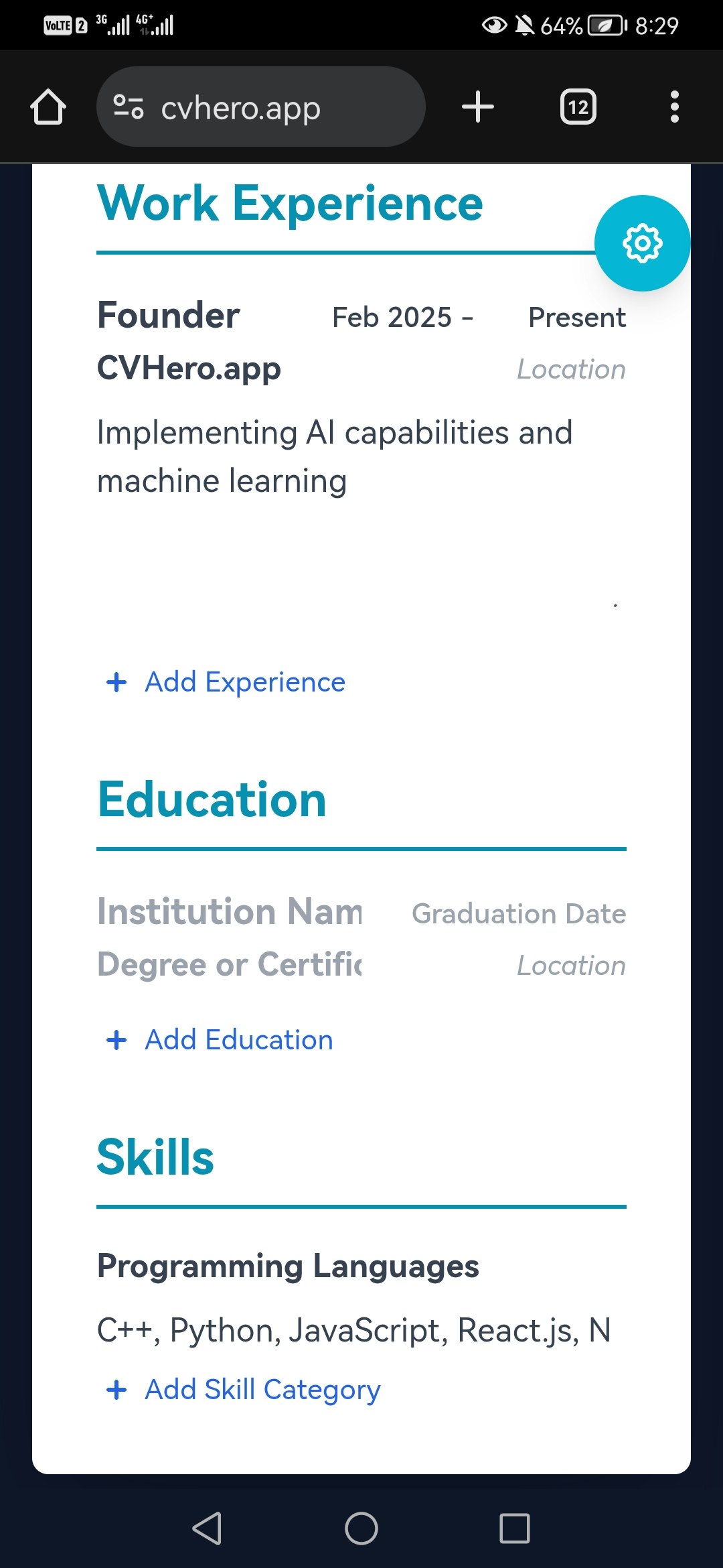 CVHERO - Screenshot 4 preview